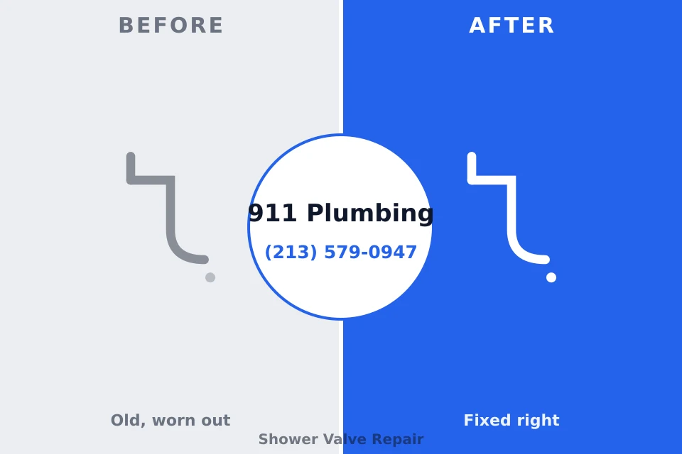 Before and after: plumbing repair Red Lion, PA